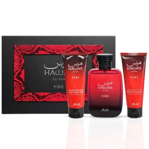 SET DE REGALO RASASI HAWAS FIRE HOMBRE 3 PZS