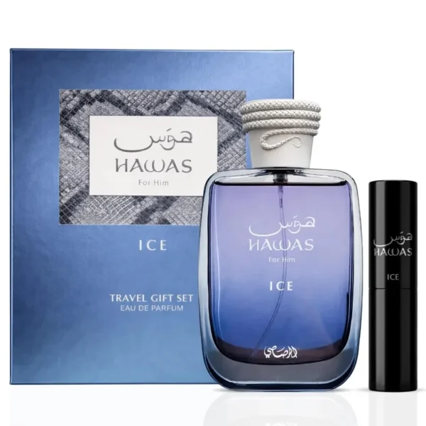 SET DE VIAJE RASASI HAWAS ICE HOMBRE 2 PZS