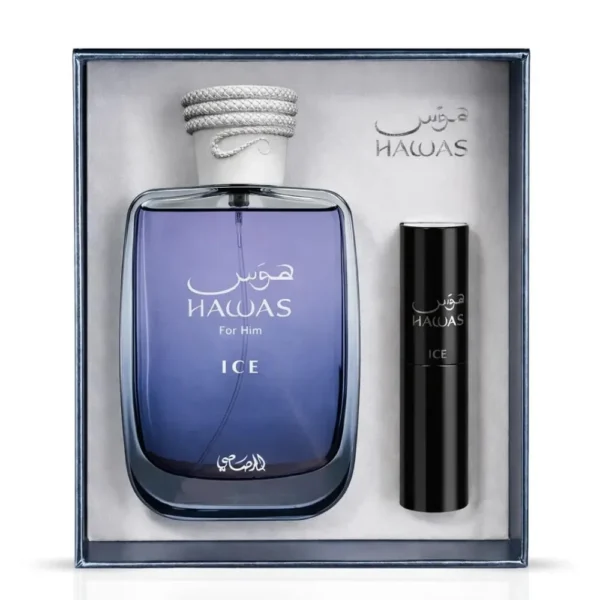 SET DE VIAJE RASASI HAWAS ICE HOMBRE 2 PZS