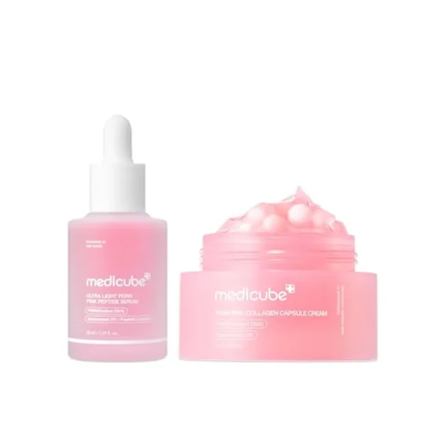 SET MEDICUBE PDRN FRESH PREP & CAPSULE GLOW 2 PZS