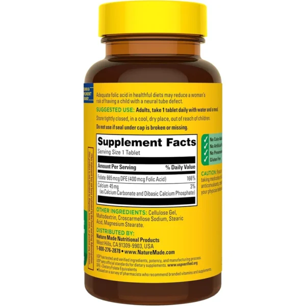 b0000djaps_7_webp.webp NATURE MADE ÁCIDO FÓLICO 400 MCG | 250 UND