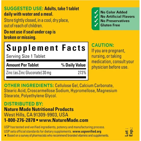 b0000djapu_6_webp.webp NATURE MADE ZINC 30 MG | 100 UND