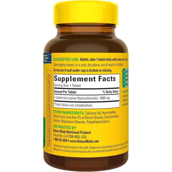b0000djar5_7_webp.webp NATURE MADE L-LISINA 1000 MG | 60 UND