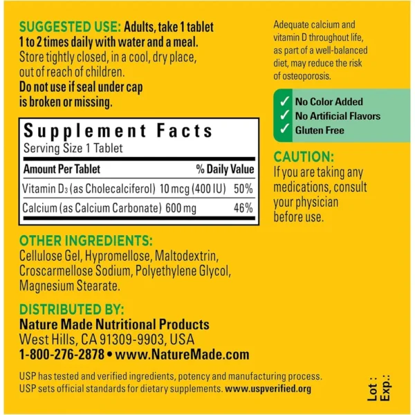 b0000djasb_4_webp.webp NATURE MADE CALCIO 600 MG + VITAMINA D3 | 60 UND