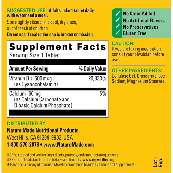b001f1hu3s_6_webp.webp NATURE MADE VITAMINA B12 500 MCG | 200 UND