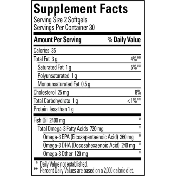 NATURE MADE PACK 3 OMEGA 3 FISH OIL BURP LESS 1200 MG | 60 UND C/U