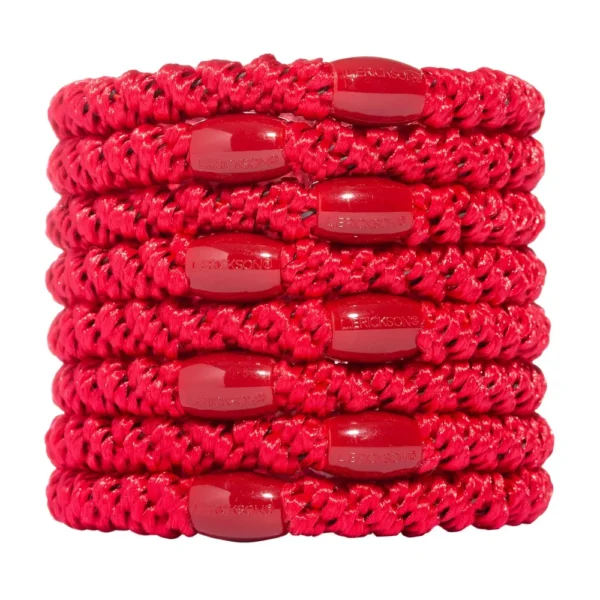 LIGAS PARA CABELLO ESTILO HAALAND ROJO