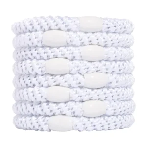 LIGAS PARA CABELLO ESTILO HAALAND BLANCO BRILLANTE