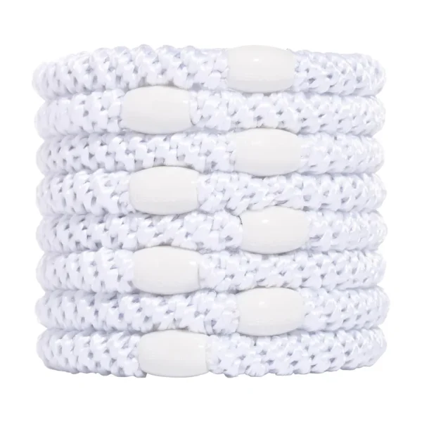 LIGAS PARA CABELLO ESTILO HAALAND BLANCO BRILLANTE