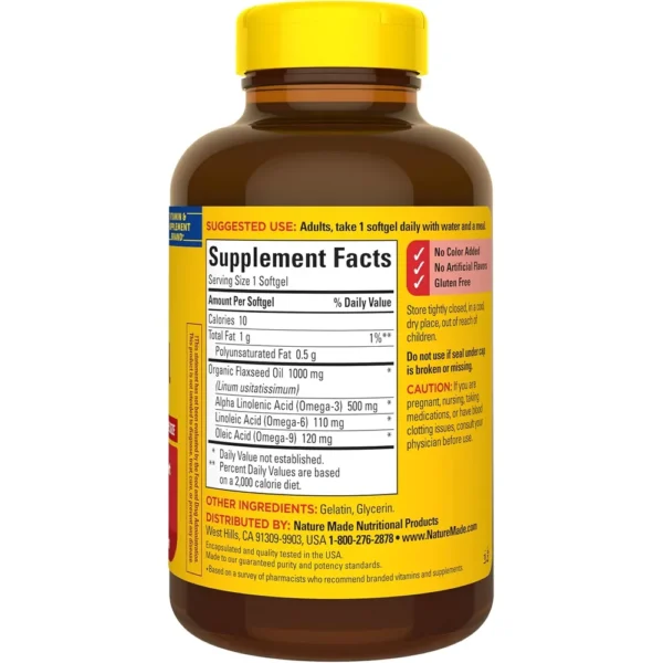 NATURE MADE ACEITE DE LINAZA 1000 MG | 180 UND