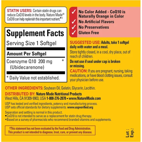 NATURE MADE COQ10 200 MG | 40 UND