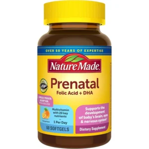 NATURE MADE PRENATAL ÁCIDO FÓLICO + DHA 200 MG | 60 UND