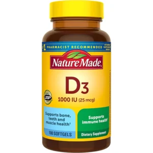 NATURE MADE VITAMINA D3 1000 UI (25 MCG) | 100 UND