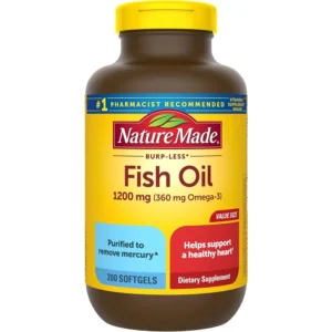 NATURE MADE OMEGA 3 FISH OIL BURP LESS 1200 MG | 200 UND