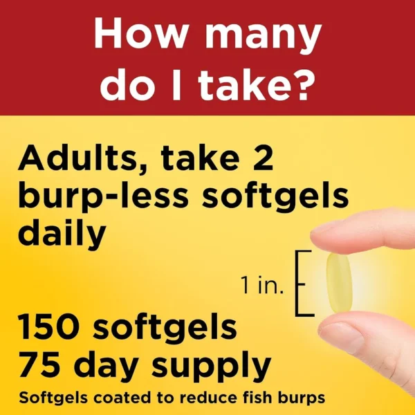NATURE MADE OMEGA-3 FISH OIL BURP LESS 1000 MG | 150 UND