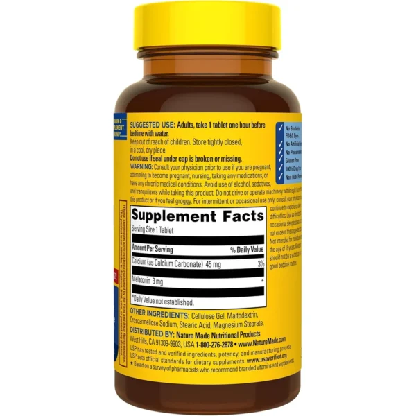 NATURE MADE MELATONINA 3 MG | 240 UND