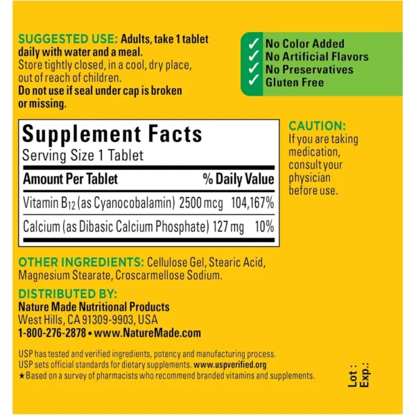 b005fktyra_4_webp.webp NATURE MADE VITAMINA B12 2500 MCG | 60 UND