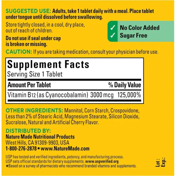 b007rc7evw_7_webp.webp NATURE MADE VITAMINA B12 3000 MCG SUBLINGUAL | 40 UND