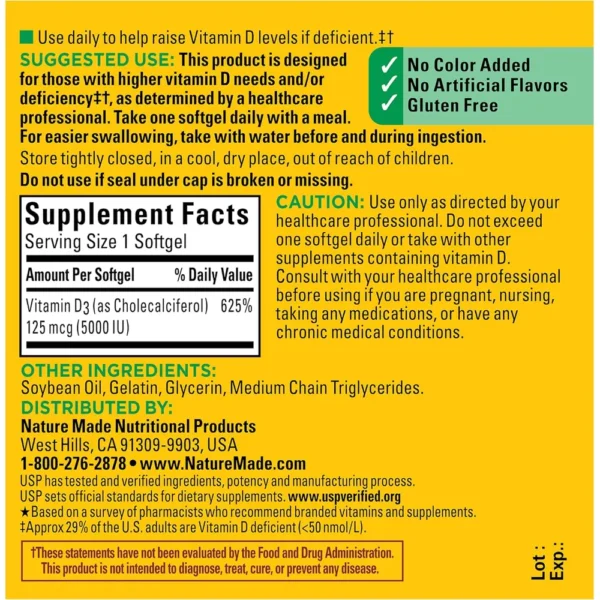 b008gc9t6a_6_webp.webp NATURE MADE VITAMINA D3 5000 UI | 180 UND