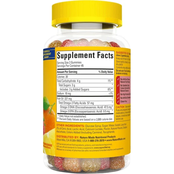 NATURE MADE OMEGA 3 FISH OIL GOMITAS | 90 UND