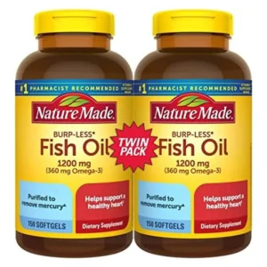 NATURE MADE PACK 2 OMEGA 3 FISH OIL BURP LESS 1200 MG | 150 UND C/U