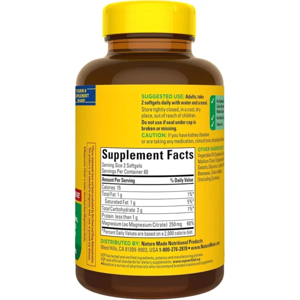 NATURE MADE CITRATO DE MAGNESIO 250 MG | 120 UND