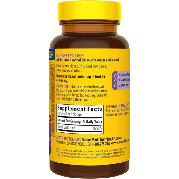 NATURE MADE BIOTINA 2500 MCG | 150 UND