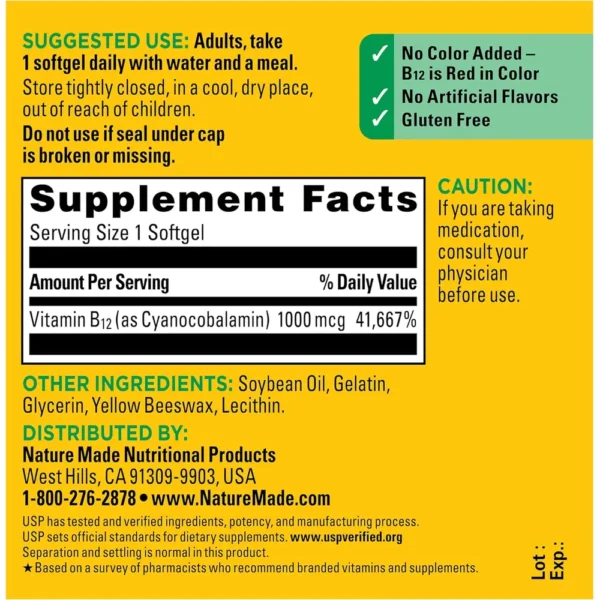 b00ds5bgdy_7_webp.webp NATURE MADE VITAMINA B12 1000 MCG | 150 UND
