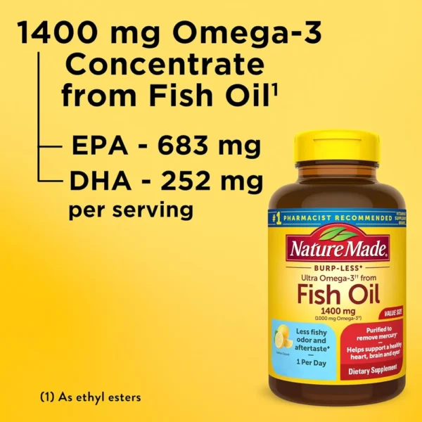 NATURE MADE OMEGA 3 ULTRA BURP LESS 1400 MG | 90 UND