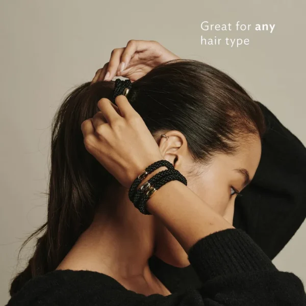LIGAS PARA CABELLO ESTILO HAALAND NEGRO