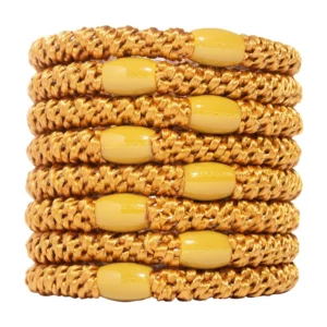 LIGAS PARA CABELLO ESTILO HAALAND DORADO METÁLICO