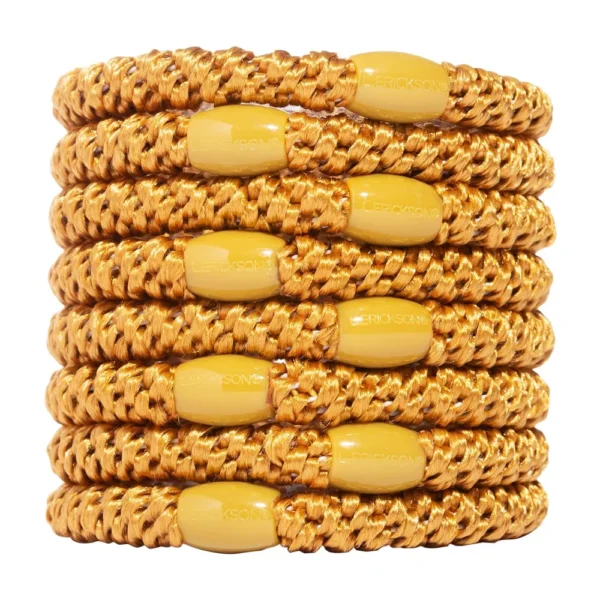 LIGAS PARA CABELLO ESTILO HAALAND DORADO METÁLICO