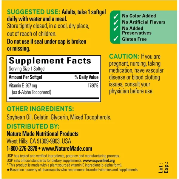 b018eaqlfk_6_webp.webp NATURE MADE VITAMINA E 400 UI | 100 UND