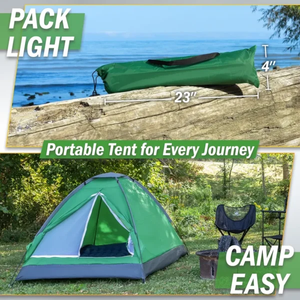 TIENDA DE CAMPAÑA WAKEMAN OUTDOORS VERDE 2 PERSONAS
