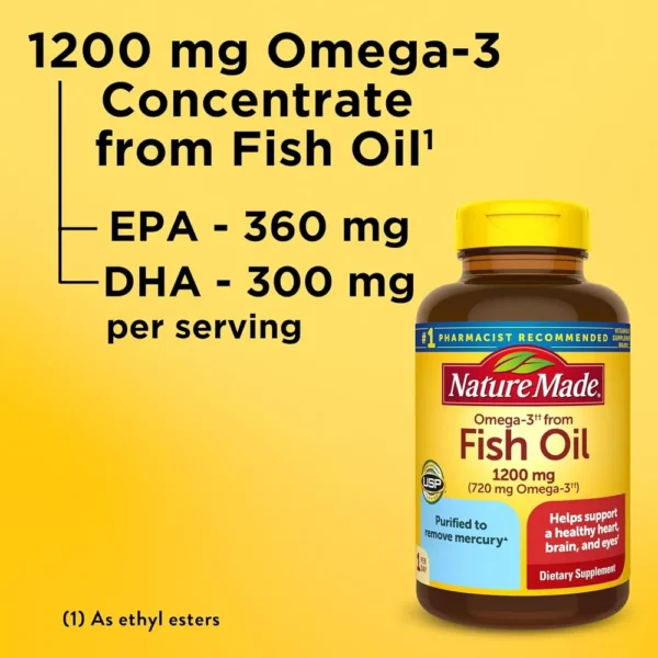 NATURE MADE OMEGA 3 + FISH OIL 1200 MG | 100 UND