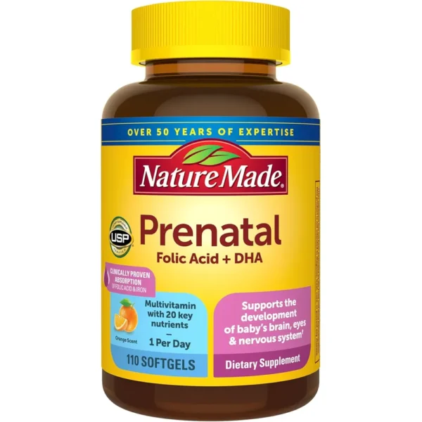 NATURE MADE PRENATAL ÁCIDO FÓLICO + DHA | 110 UND