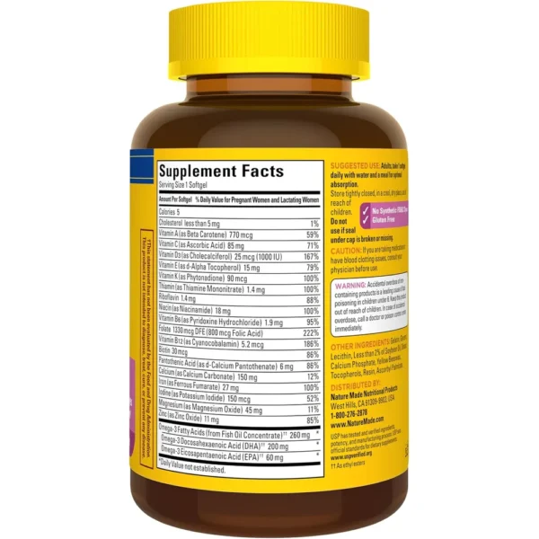 NATURE MADE PRENATAL ÁCIDO FÓLICO + DHA | 110 UND