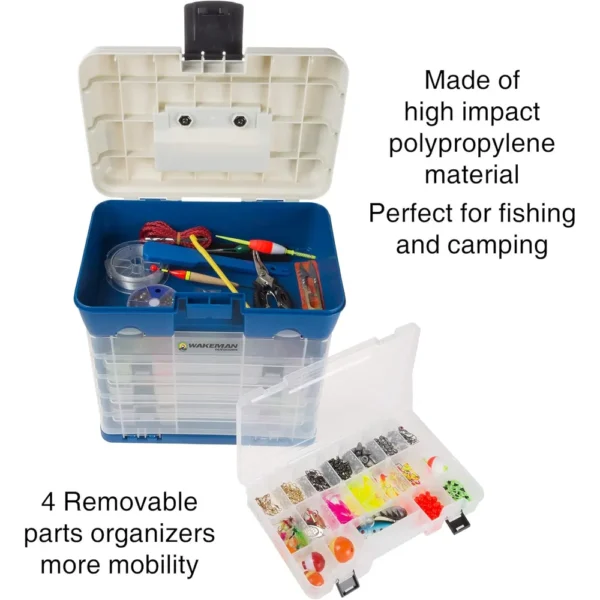 CAJA ORGANIZADORA WAKEMAN OUTDOORS 4 CAJONES AZUL
