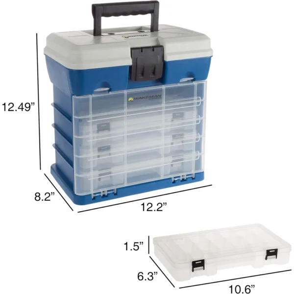 CAJA ORGANIZADORA WAKEMAN OUTDOORS 4 CAJONES AZUL