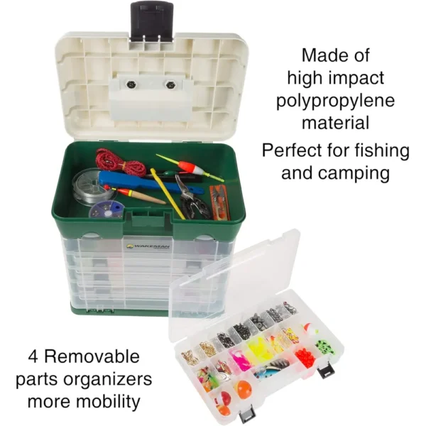 CAJA ORGANIZADORA WAKEMAN OUTDOORS 4 CAJONES VERDE
