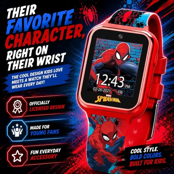 b07rnyc69s_1_webp.webp RELOJ INTELIGENTE INFANTIL MARVEL SPIDER-MAN SPD4588AZ