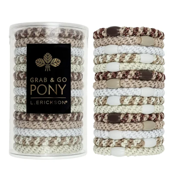 LIGAS PARA CABELLO ESTILO HAALAND CHOCOLATE BLANCO