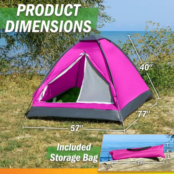 TIENDA DE CAMPAÑA WAKEMAN OUTDOORS FUCSIA  2 PERSONAS