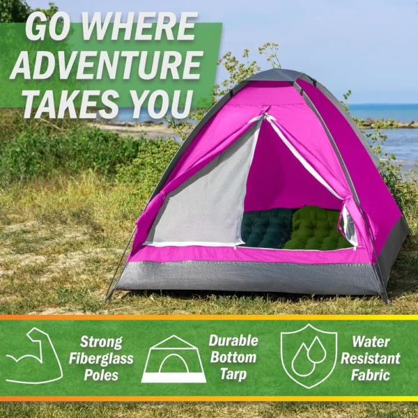 TIENDA DE CAMPAÑA WAKEMAN OUTDOORS FUCSIA  2 PERSONAS