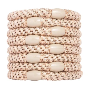 LIGAS PARA CABELLO ESTILO HAALAND BEIGE METÁLICO