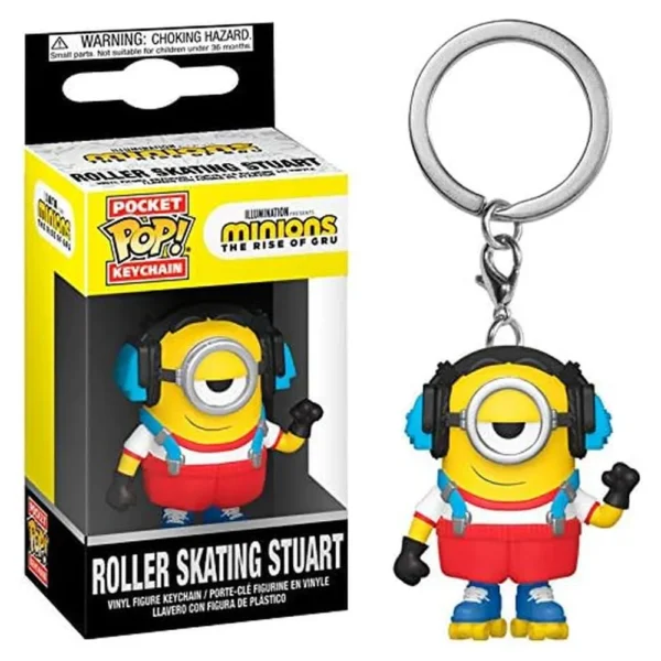 FUNKO POP! LLAVERO MINIONS EL ORIGEN DE GRU STUART PATINANDO