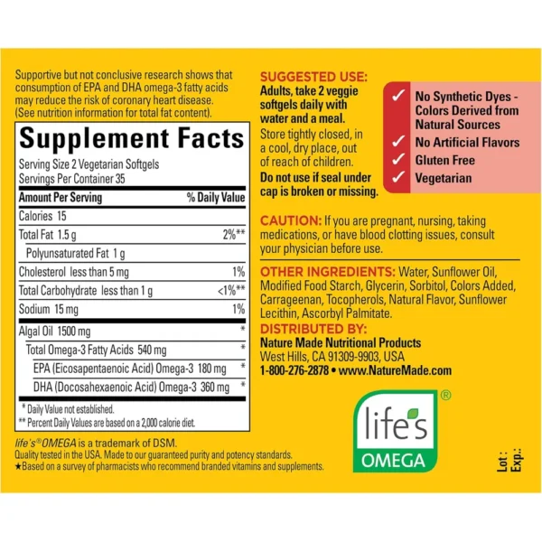 b08bvd6sh5_6_webp.webp NATURE MADE OMEGA 3 ACEITE DE ALGAS 540 MG | 70 UND