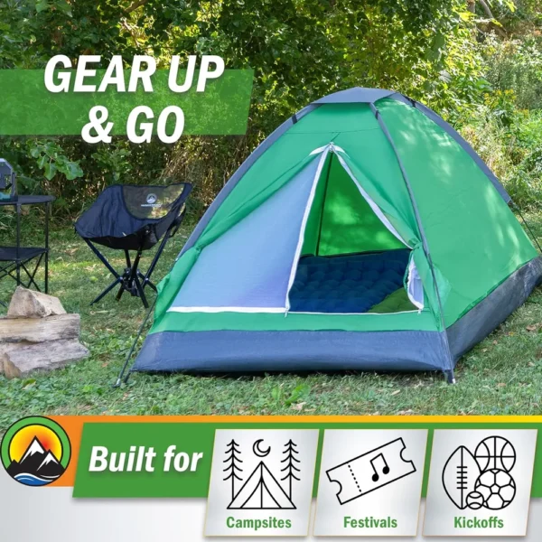 TIENDA DE CAMPAÑA WAKEMAN OUTDOORS VERDE OSCURO 2 PERSONAS