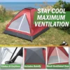 TIENDA DE CAMPAÑA WAKEMAN OUTDOORS ROJO OSCURO 2 PERSONAS