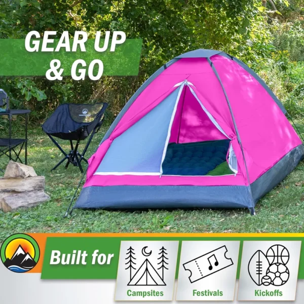 TIENDA DE CAMPAÑA WAKEMAN OUTDOORS PINK 2 PERSONAS